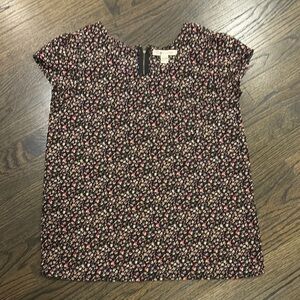 Floral Black and Pink Women's Top